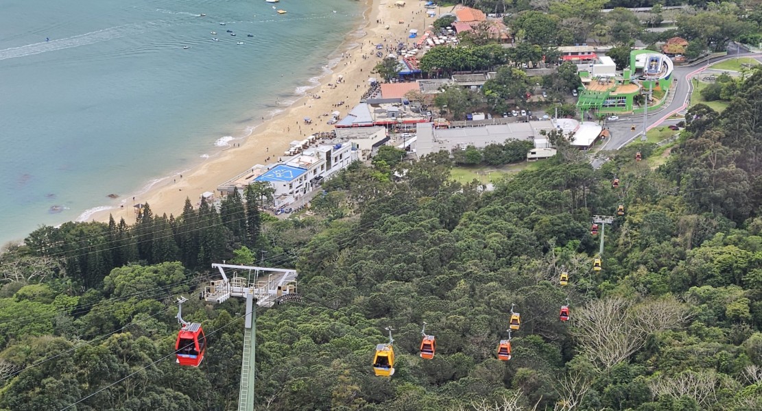 Vista do alto da Super Gyro Tower