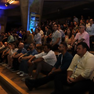 Participantes no evento Itaipu Iluminada, coquetel de abertura do SINDEPAT Summit